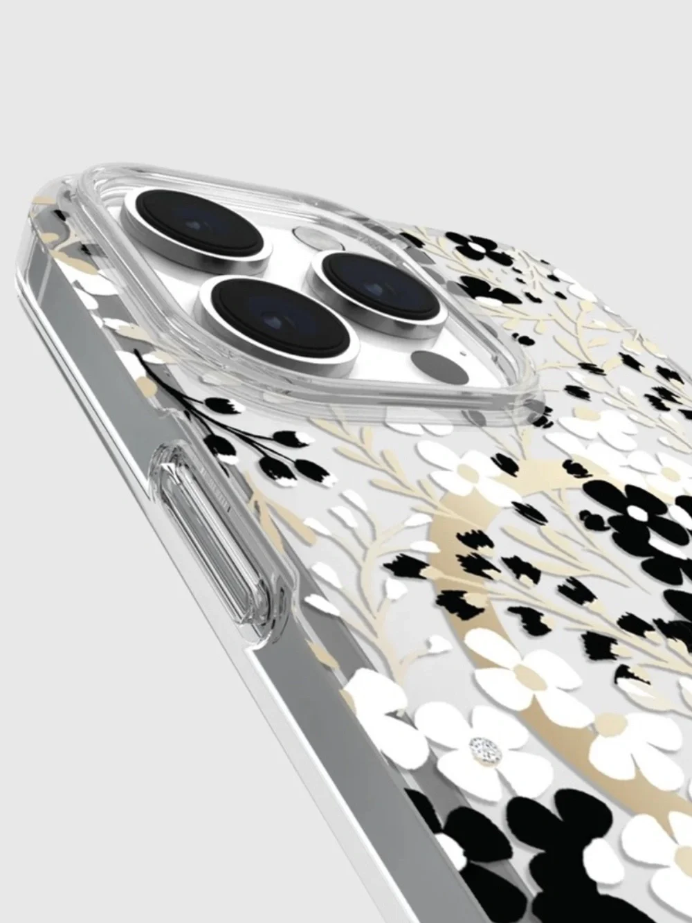kate spade new york iPhone 14 l/15 Pro Max Multi Floral Black & White Case~NEW